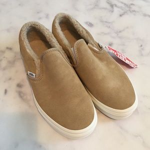 tan furry vans